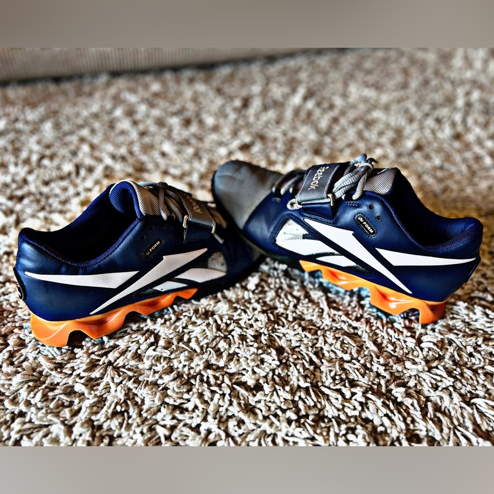 Reebok Mens Lifting Sneakers J99456 Crossfit Lifter Blue Leather